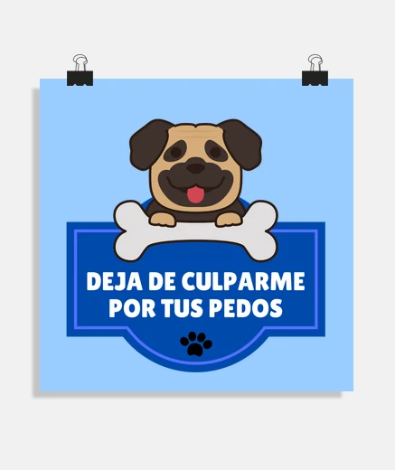 Poster frasi divertenti Tidas cane scoreggia