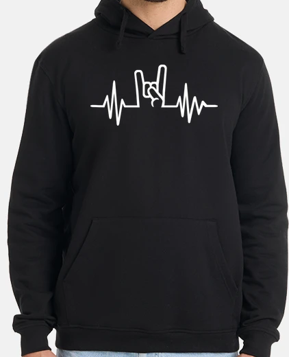 Sudadera frecuencia de la mano de rock