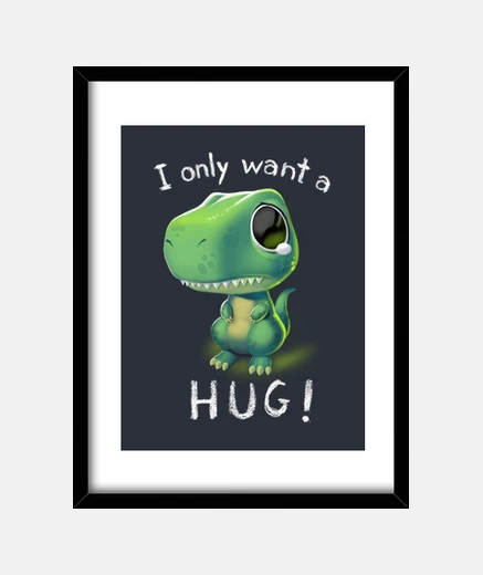 Cuadro Free Hugs T-Rex - Cute Tiny Dinosaur