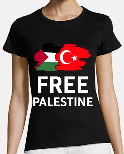 Tee-shirt Free Palestine Drapeau Turquie