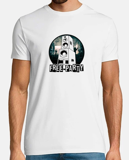 Tee-shirt Free party sound system techno teuf