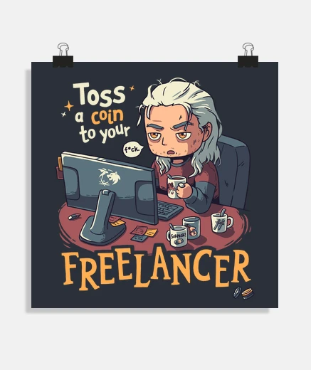 Poster freelance the witcher geralt affiche