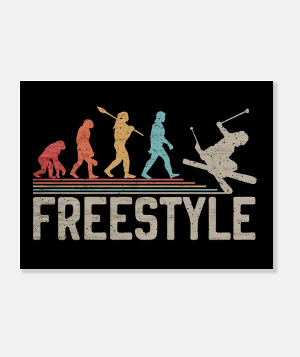 Stampa Freestyle Skier Evolution Sciatore
