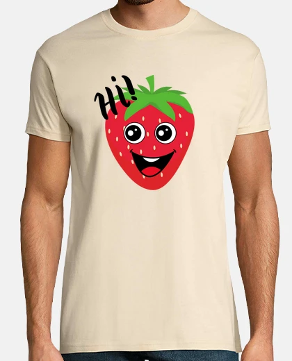 Fresa sonriente, camiseta clásica hombre