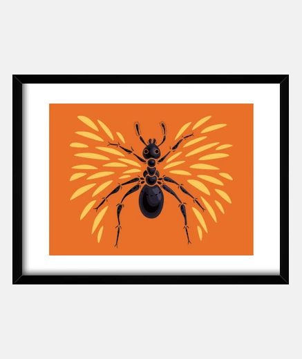 Quadro fresca aletta astratta alata