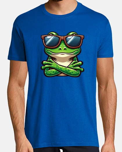 Camiseta fresco sapo rana tritón con gafas de so