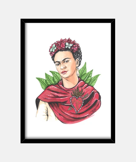 Framed frida kahlo