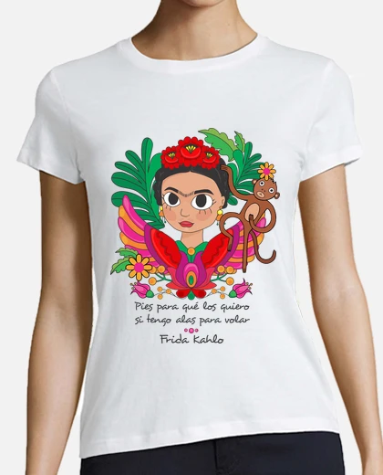 Camiseta Blanco Camisetas Estampadas Frida Kahlo Frida Kahlo