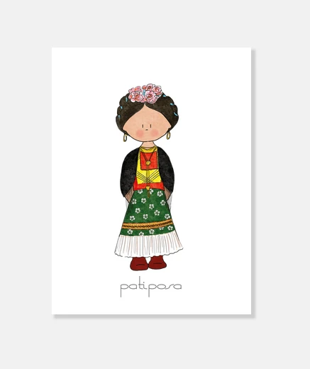 Wall frida kahlo. canvas