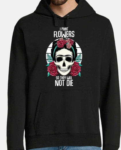 Sudadera frida kahlo floral calavera