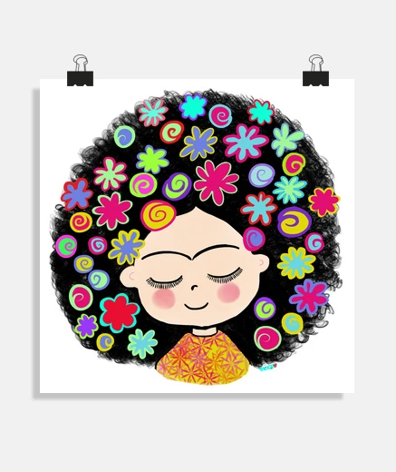 Poster frida kahlo tousled