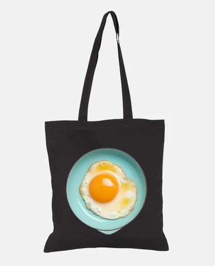 Bag fried egg in a green plate bag recipes cooker hotel school tote