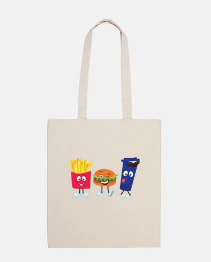 Bag fried hamurger fast food