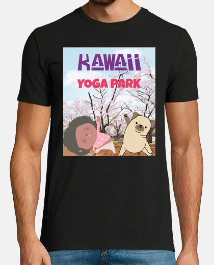 T-shirt friends di yoga nel parco yoga kawaii c