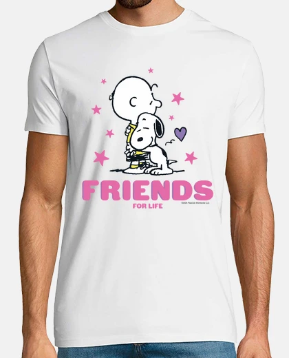 T-shirt friends snoopy di Charlie brown for la 