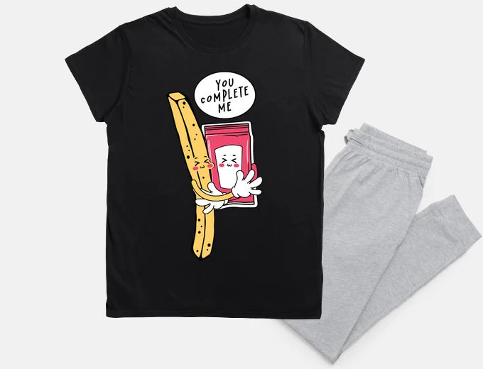 Pyjama frite et ketchup