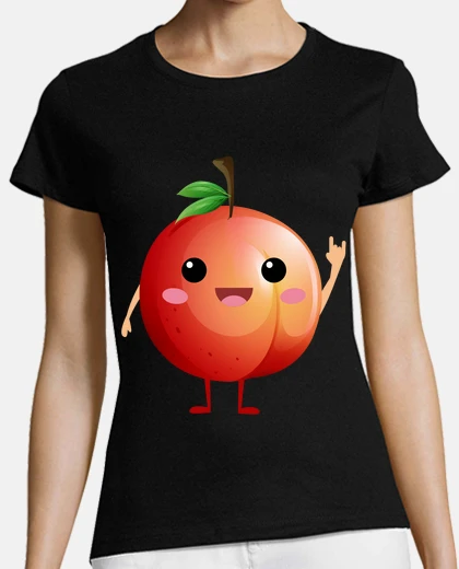 T-shirt frutta divertente danza pesca pesca fru