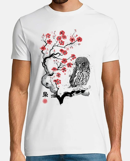 T-shirt fukuro sumi-e