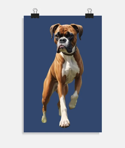 Poster fulvo boxer cane cani cane femmina poster soggiorno ufficio negozio toelettatura club nomi di gruppi