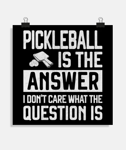Poster fun pickleball for pickleballers