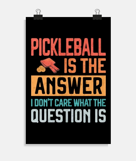 Poster fun pickleball for pickleballers