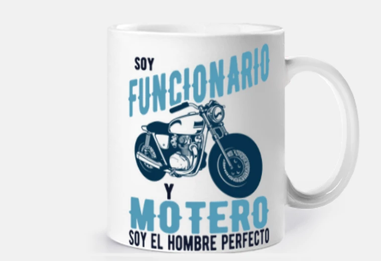 Taza funcionario y motero