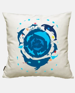 Funda cojín algodón, blanco