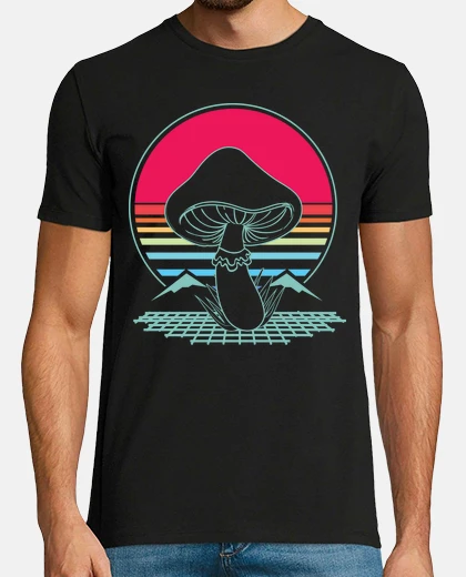 T-shirt fungo magico retrò vaporwave
