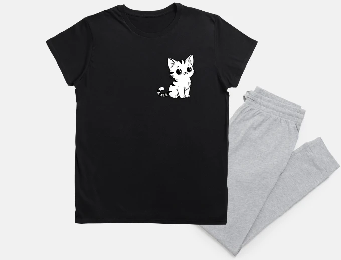 Pajama funny and happy cat