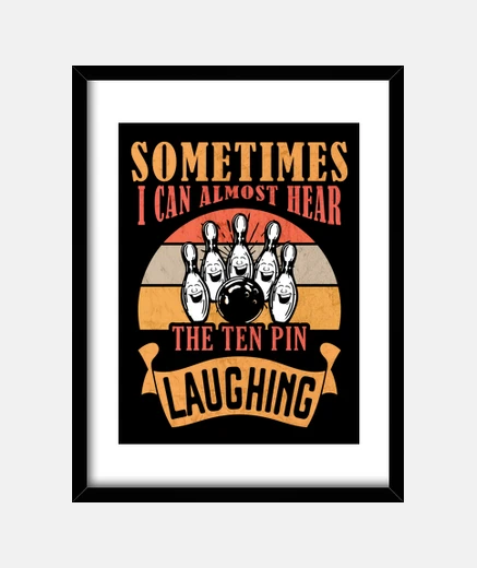 Quadro Funny Bowling Ten Pin Laughing