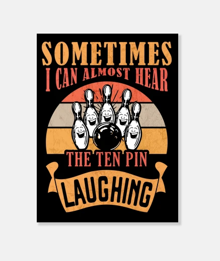 Stampa Funny Bowling Ten Pin Laughing