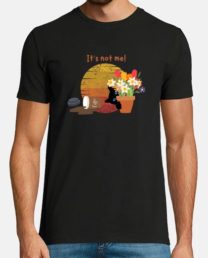 Playera funny cat knocks over