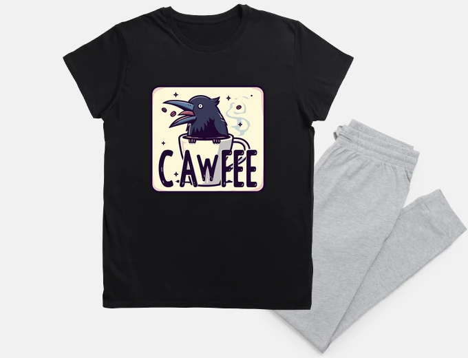 Pyjama Funny Cawfee Crow