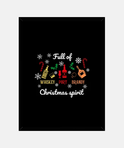 Framed Funny christmas spirit with alcohol