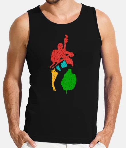T-shirt Funny Colorful Jazz Bass and Sax Player