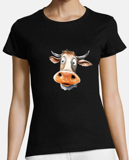 Playera funny cow head