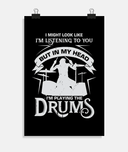 Poster funny drum drumming drummer