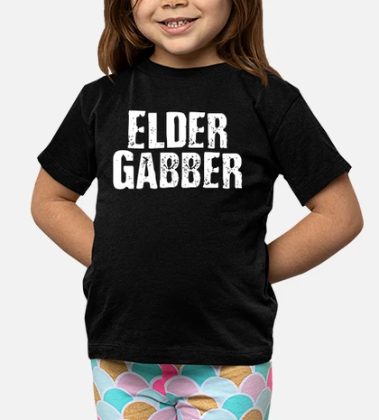 Funny elder gabber rave hardstyle music kids t-shirt tostadora