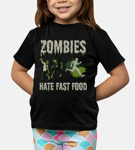 Children's Funny Foodie Humor Zombies Hate Fast Food 
