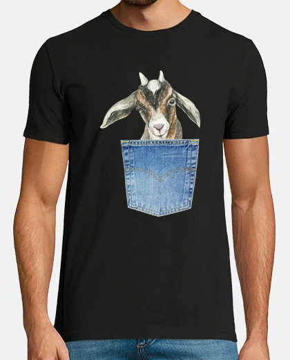 T-shirt Funny Graphic Pocket Baby Goats Animal Men Women Goats Novelty Goats School Pocket Bab Husband Wife 