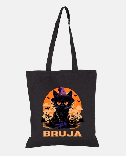 Bag Funny Halloween Witch Cat Spanish Saying Bruja