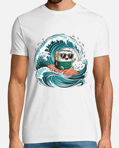 T-shirt Funny Japanese Food sushi surfer