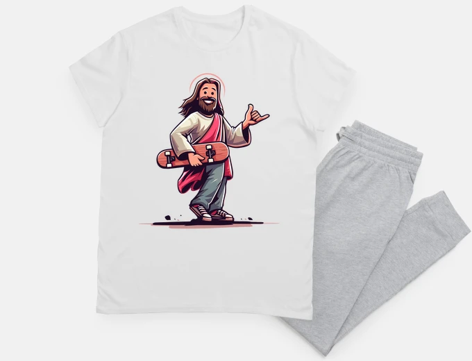 Pyjama Funny Jesus Christ Skater