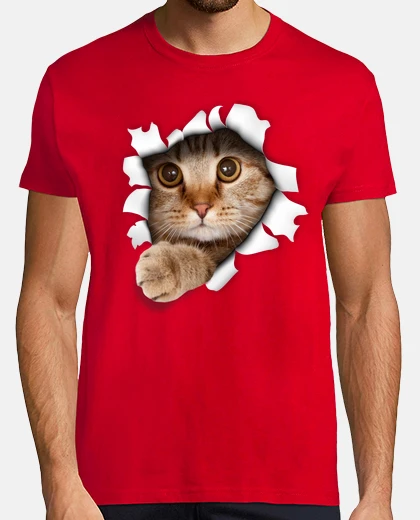 T-shirt funny kitten tears fabric cat gift animals love cats