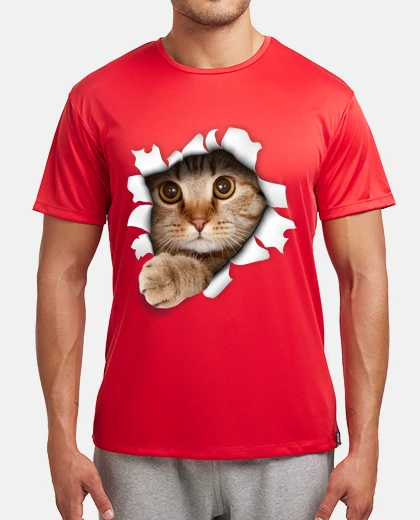 T-shirt funny kitten tears fabric cat gift animals love cats