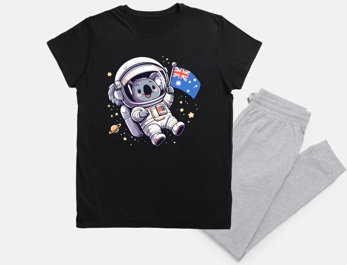 Pyjama funny koala astronaut