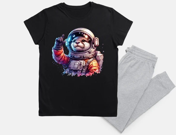 Pajama Funny Otter Astronaut Suit Space
