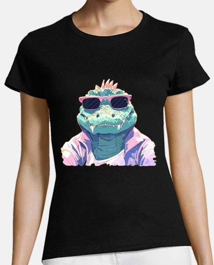 Playera funny pastel crocodile