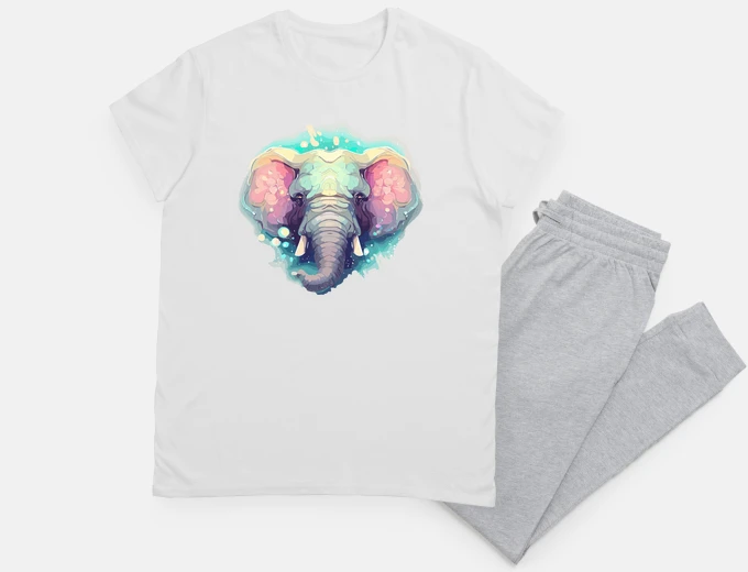Pyjama Funny pastel elephant