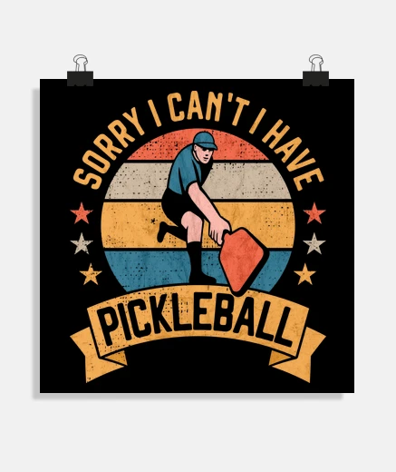 Poster funny pickleball for pickleballer
